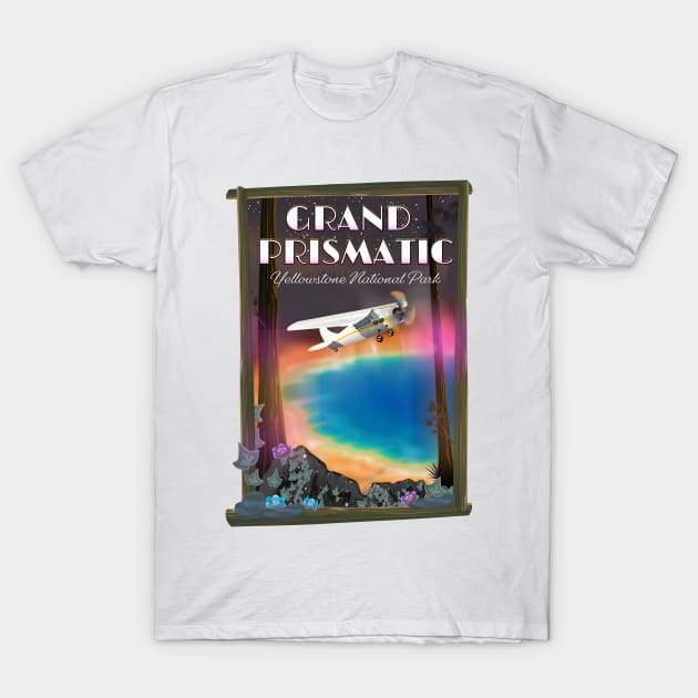 Grand Prismatic Yellowstone National Park T-Shirt by nickemporium1